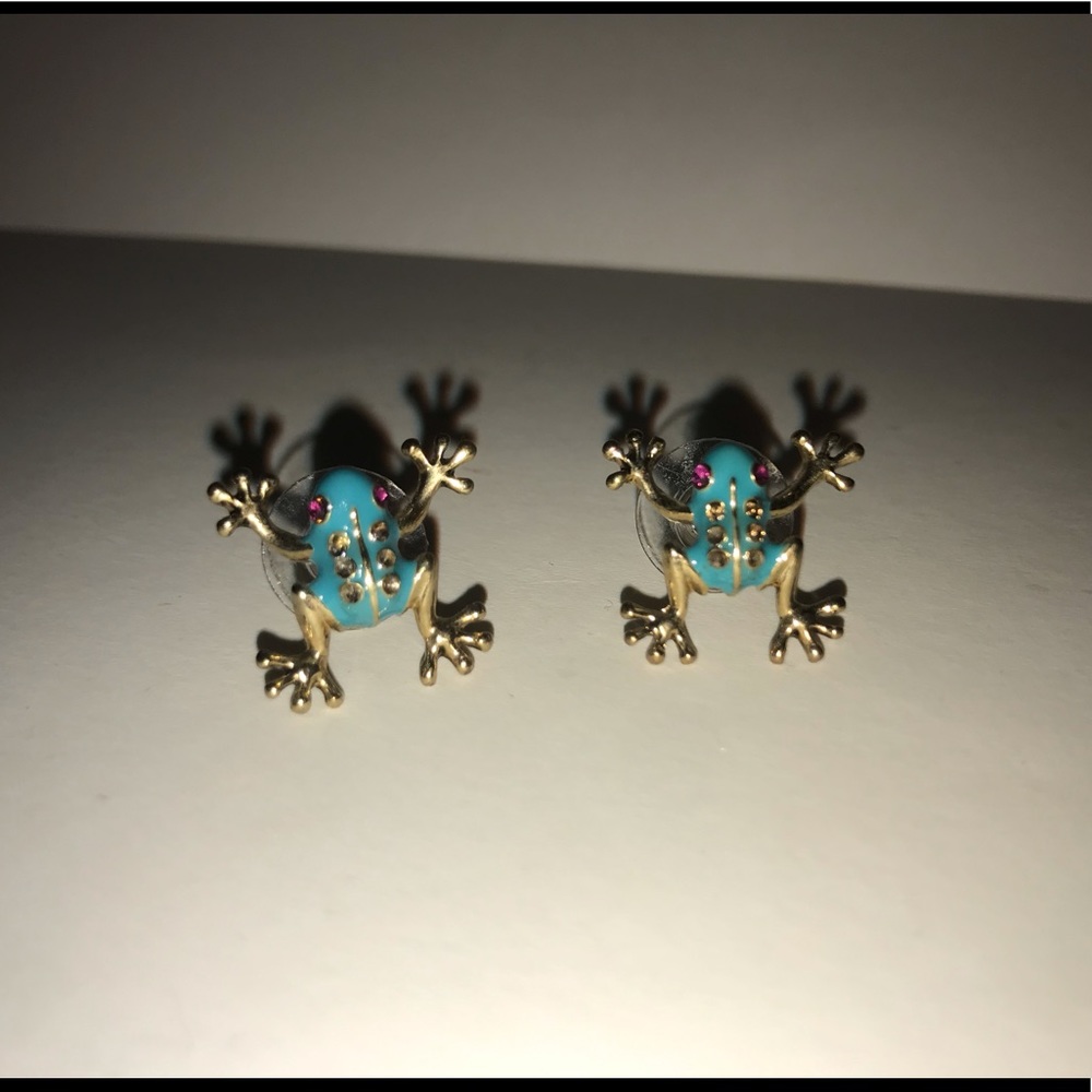 Colorful Frog Earrings - Betsy Johnson